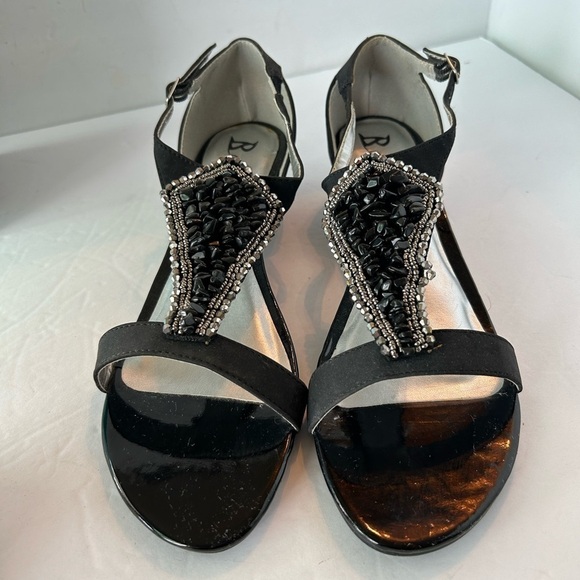 NIB Bellini Felicia Black Slingback Wedge Dress Sandals - Picture 4 of 8